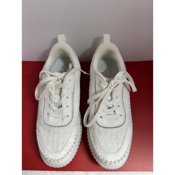 Dream Pairs Shoes - Dream Pairs Women White Tweed Lace Up Sneakers Casual Comfort Shoes US 8 EUR 39
